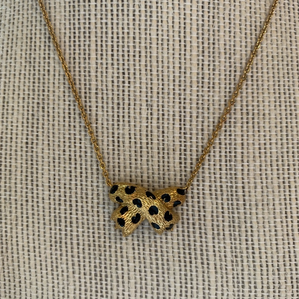 FRED 18k Gold Ombre Feline Pendant Necklace